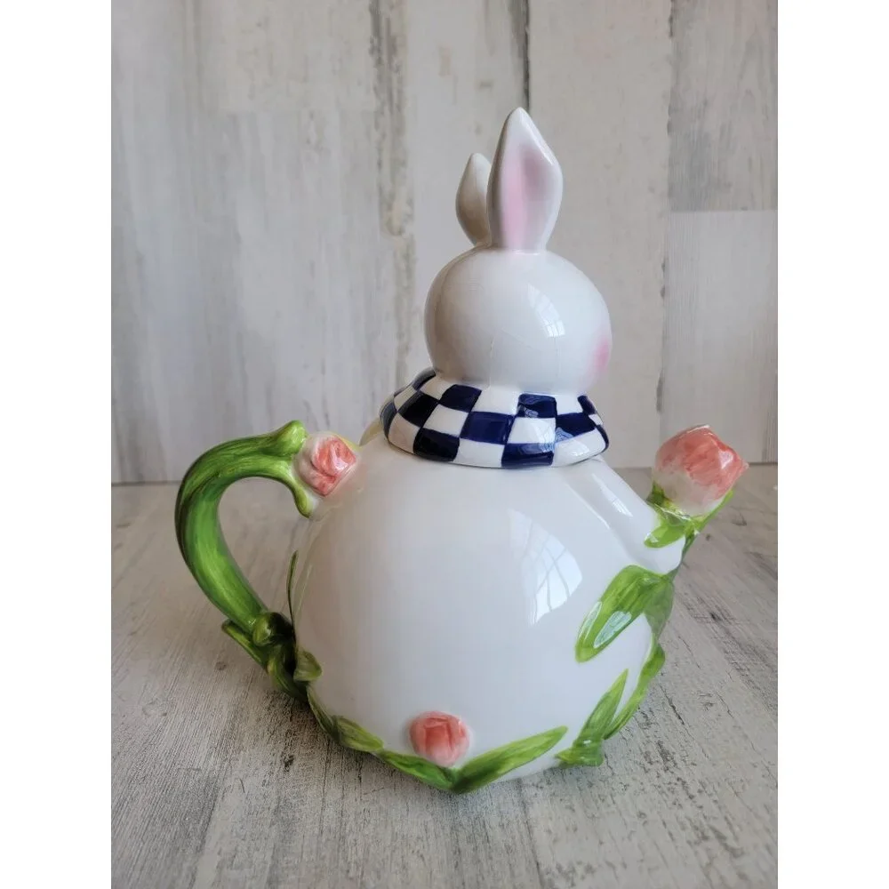 Mercuries Rabbit‎ bunny AS IS Teapot spring tulip